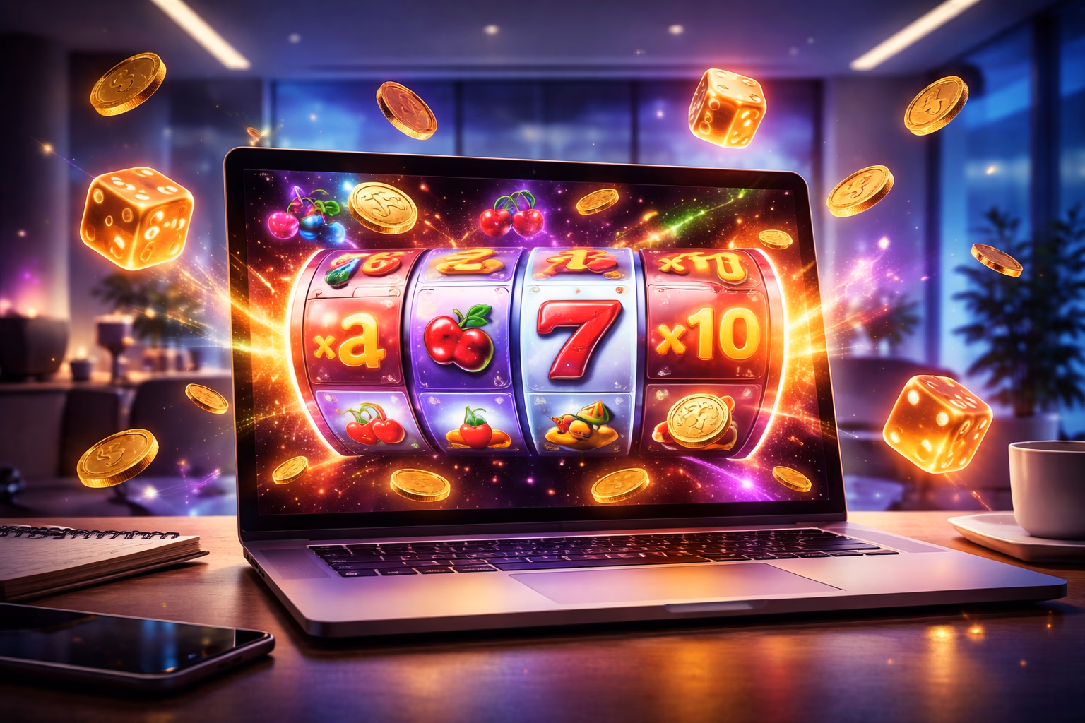 HM77 Aviator crash title and genre tiles arranged on a unified casino dashboard