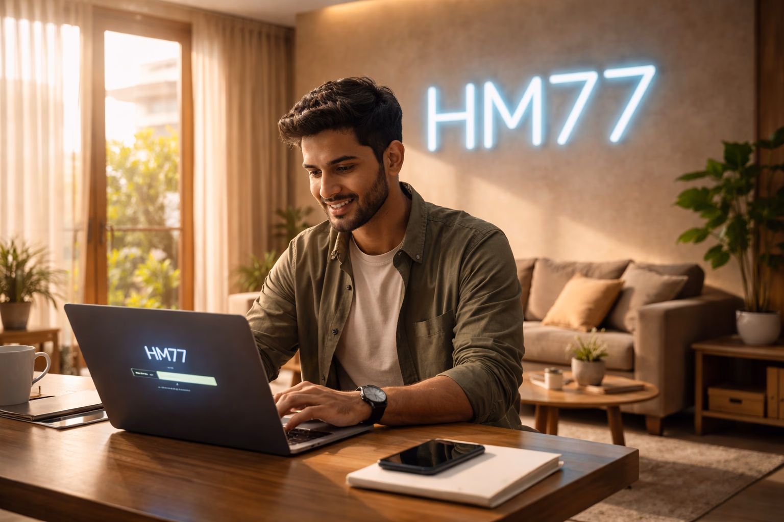HM77 login page with quick and secure access to player dashboard for Bangladesh users